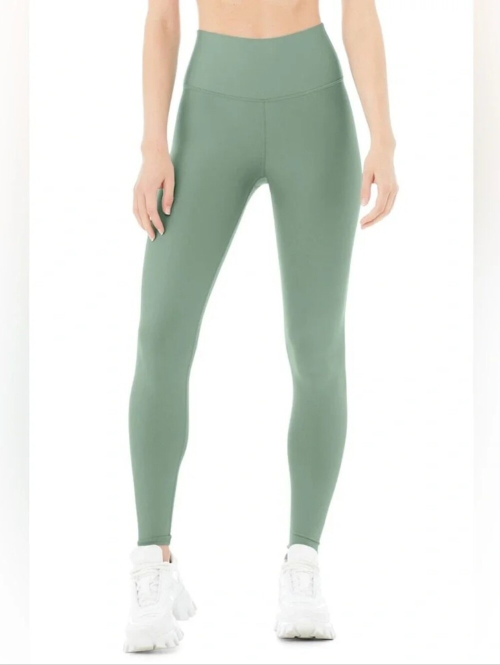 Alo Yoga Airlift High Waist Legging 7/8 Length in Soft Seagrass sz MEDIUM
